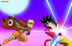 Naruto modalità eremita con Goku super sayan 4 livello 